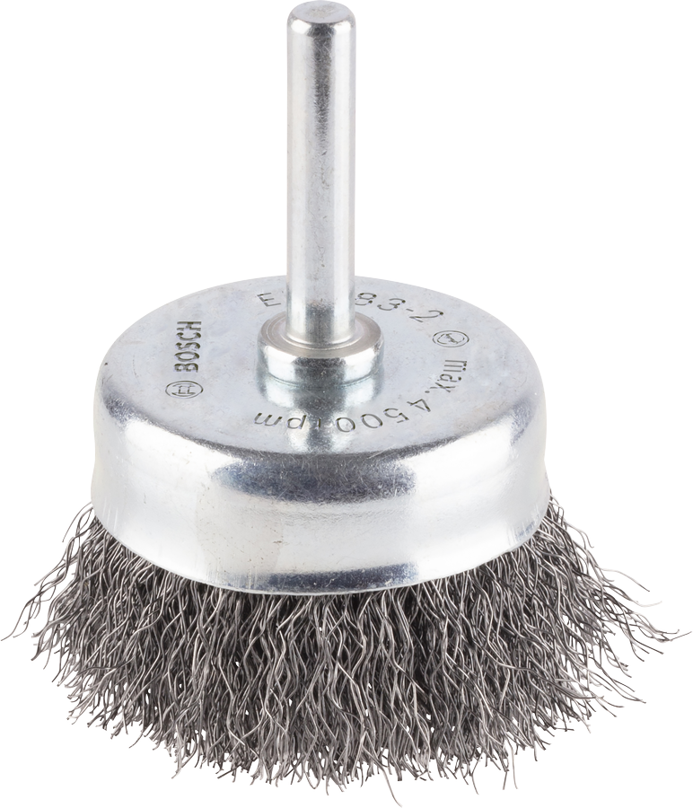 Bosch PRO Metal clean Cup Brush 50mm crimped wire.