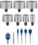 Bosch PRO Multi Material PC Plus Hole Saw Set, 13 pcs.
