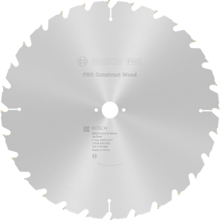 Bosch PRO Construct Wood circular saw blade, 400 mm.