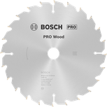 Bosch PRO Wood Circular Saw Blade 184 mm for clean wood cuts.