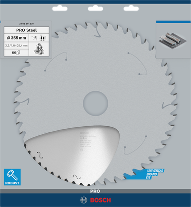 PRO Steel Bosch PRO Steel 355 mm circular saw blade T66.