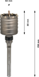 Bosch PRO SDS max-5 Core Cutter 82 mm with 8 teeth.
