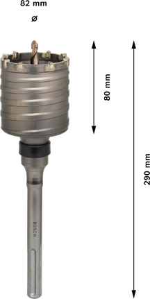 Bosch PRO SDS max-5 Core Cutter 82 mm with 8 teeth.