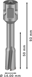 Bosch PRO Metal TCT Annular Cutter 14 x 50 x 93 mm.