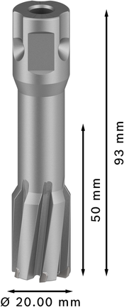 Bosch PRO Metal TCT Annular Cutter, 20 mm diameter.