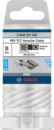 Bosch PRO Metal TCT Annular Cutter 28 x 50 x 93 mm.