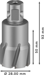 Bosch PRO Metal TCT Annular Cutter 28 x 50 x 93 mm.