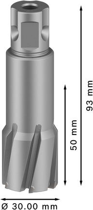 Bosch PRO Metal TCT Annular Cutter 30 x 50 x 93 mm.