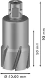 Bosch PRO Metal TCT Annular Cutter, 40 mm diameter.