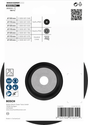 PRO Backing Pad Soft, 125 mm, M14 Bosch PRO Backing Pad Soft 125 mm M14.