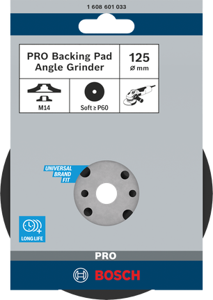 PRO Backing Pad Soft, 125 mm, M14 Bosch PRO Backing Pad 125 mm M14.