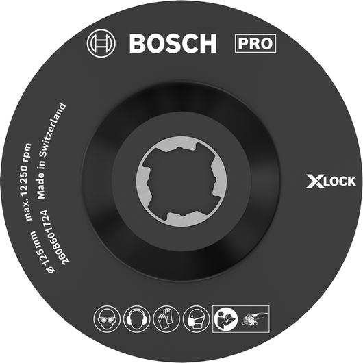PRO Backing Pad Bosch PRO Backing Pad 125 mm SCM for X-LOCK grinders.