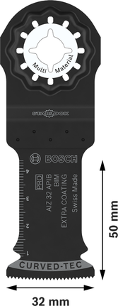 PRO AIZ 32 APIB Plunge Cut Blade, 32 x 50 mm Bosch PRO AIZ 32 APIB plunge cut blade, 32x50 mm.