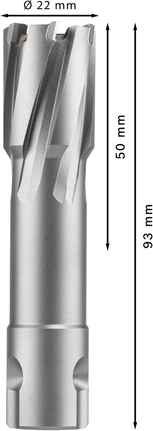 Bosch PRO Metal TCT Annular Cutter 22 x 50 x 93 mm.
