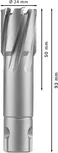 Bosch PRO Metal TCT Annular Cutter 24 x 50 x 93 mm.