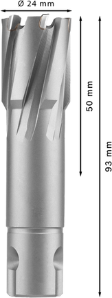 Bosch PRO Metal TCT Annular Cutter 24 x 50 x 93 mm.