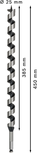 Bosch PRO Wood Auger Bit 25 x 385 x 450 mm.
