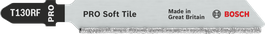 Bosch PRO Soft Tile T130RF jigsaw blade for soft ceramic.