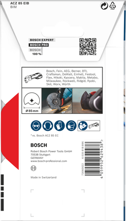 PRO ACZ 85 EIB Multitool Blade, 85 mm Bosch PRO ACZ 85 EIB multitool blade 85 mm.
