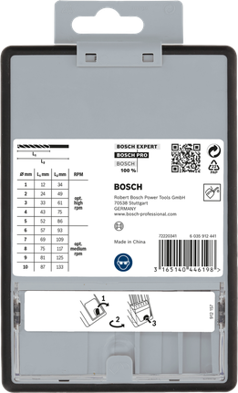 Bosch PRO Metal HSS-G Twist Drill Bit Set 10 pcs.