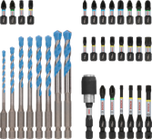 Bosch PRO Impact Mixed Set display with 35-piece drill and screw bits.