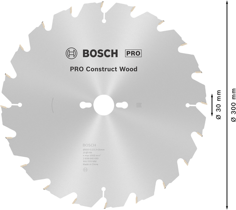 Bosch PRO Construct Wood circular saw blade 300 mm.