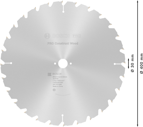 Bosch PRO Construct Wood circular saw blade 400 mm.