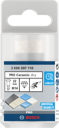Bosch PRO Ceramic dry Core Cutter 22 mm for tiles.