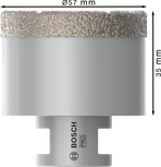 Bosch PRO Ceramic dry Core Cutter 57 mm for drilling tiles.