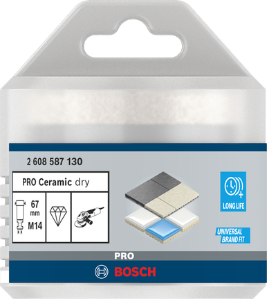 Bosch PRO Ceramic dry Core Cutter 67 mm for tile drilling.