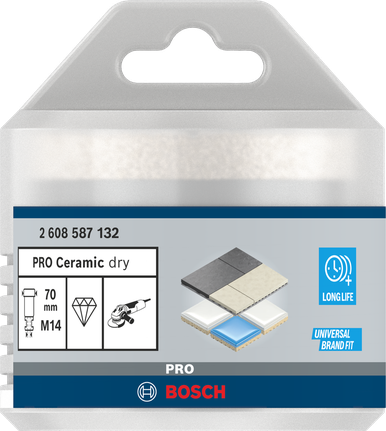 Bosch PRO Ceramic dry Core Cutter 70 mm for tile drilling.