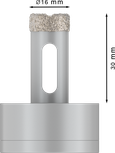 Bosch PRO Ceramic dry Core Cutter 16x30 mm X-Lock.