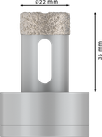 Bosch PRO Ceramic dry Core Cutter 22x35 mm X-Lock.