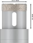 Bosch PRO Ceramic dry Core Cutter 35x35 mm X-LOCK.