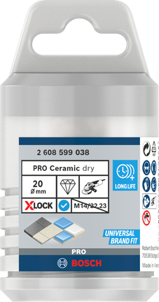 Bosch PRO Ceramic dry milling cutter 20 mm X-Lock.
