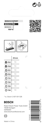 Bosch 8-piece 25mm impact bit set.