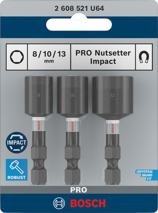 Bosch PRO Nutsetter Impact 8/10/13 mm set.
