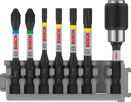 PRO Impact Screwdriver Bit Set Bosch PRO Impact Set with Quick Change Bit Holder.