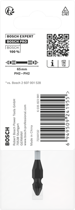 Bosch PRO double-ended PH2 65 mm bit.