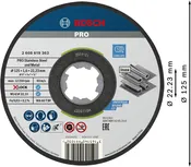 Bosch PRO stainless steel and metal cutting disc X-Lock.