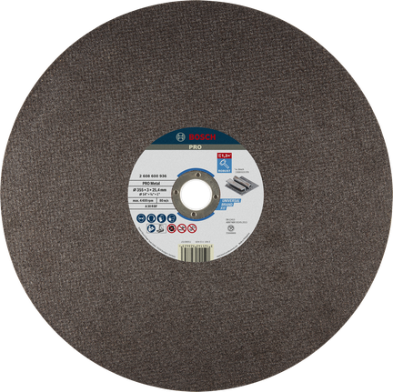 PRO Metal Cutting Disc, 355 x 3 x 25.4 mm Bosch PRO Metal Cutting Disc 355 mm for metalwork.