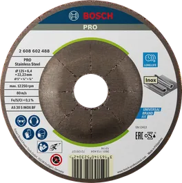 Bosch PRO stainless steel grinding disc 125 mm for Inox.