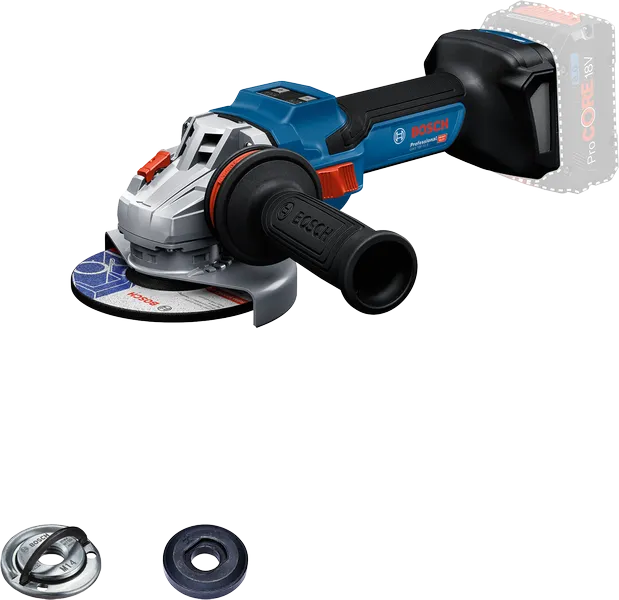 Bosch GWS 18V-15 S cordless angle grinder.