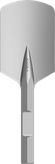 Bosch PRO HEX 28-4C spade chisel with 135 mm edge.