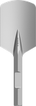 Bosch PRO HEX 28-4C spade chisel with 135 mm edge.