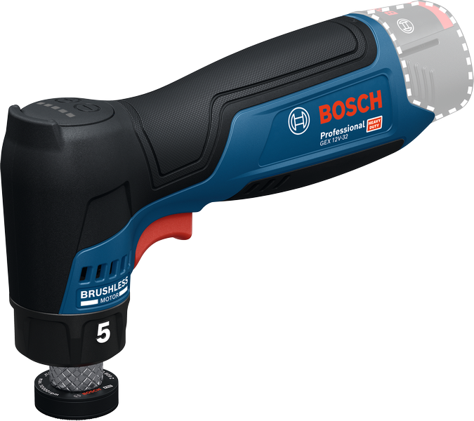 Bosch GEX 12V-32 cordless random orbit sander.