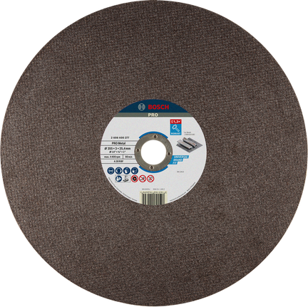 PRO Metal Cutting Disc, 355 x 3 x 25.4 mm Bosch PRO Metal Cutting Disc 355 mm for metalwork.