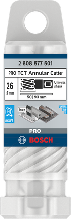 Bosch PRO Metal TCT Annular Cutter 26 x 50 x 93 mm.