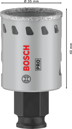 Bosch PRO Tile PC Plus Hole Saw 35 mm for precise tile cutting.
