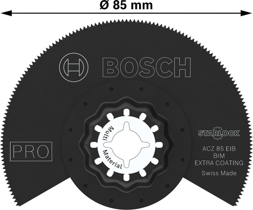 PRO ACZ 85 EIB Multitool Blade, 85 mm Bosch PRO ACZ 85 EIB multitool blade for cutting, 85 mm.